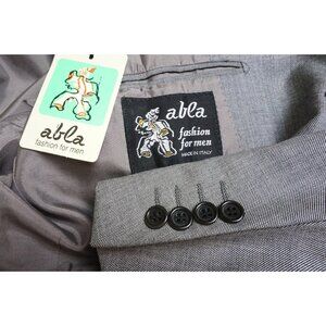 Abla x Attolini 100% Cashmere Light Gray 2 Pc Suit Jacket Pants 44R BRAND NEW
